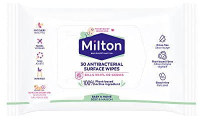 Milton Antibacterial Surface Wipes 30 Wipes - 7 packs