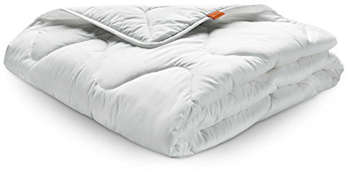 sleepling Bettdecke 135x200 cm, Ganzjahresdecke 135 x 200, Decke Made in EU, Oeko-TEX 100, Waschbar 60 Grad, Steppdecke 100% Baumwolle Satin, Basic 300