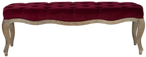 Safavieh Upholstered Ottoman, in Merlot, 45 X 135 X 45