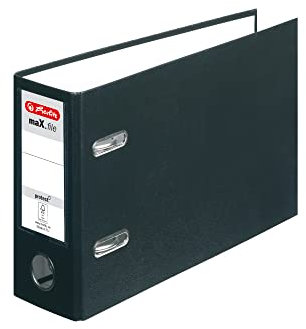 Herlitz Ordner Kunststoff A5 quer 75mm schwarz