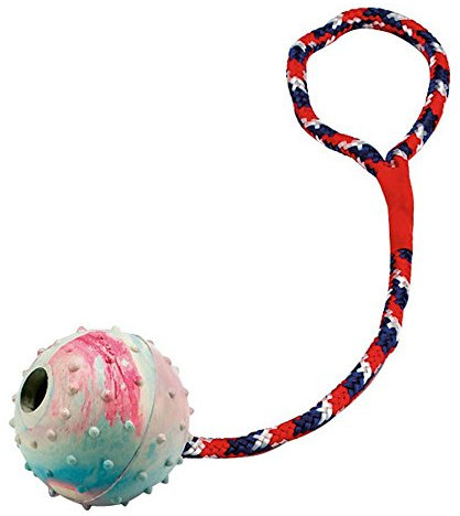 Kerbl Pet 83496 Ball am Seil, Mehrfarbig, 1 Stück (1er Pack)