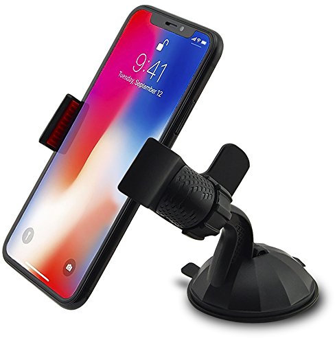 in Car Phone Holder Mount Phone Mount for Car Windshield Hand Free Mount for iPhone 15 14 13 Pro Max Samsung All Cell Phones (Black)
