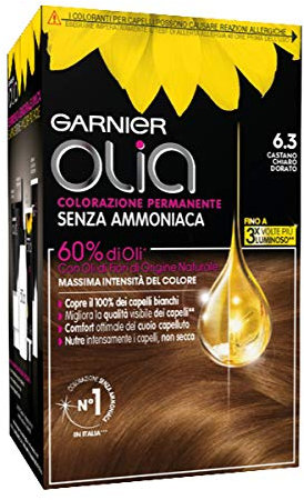 Coloración permanente y decoloración Garnier Olia 6.3 Castano Chiaro Dora