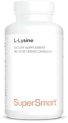 L-Lisina - Amminoacido Essenziale - 180 Capsule Vegetali - SuperSmart | Per il Supporto Muscolare e la Produzione di Collagene - Vegan