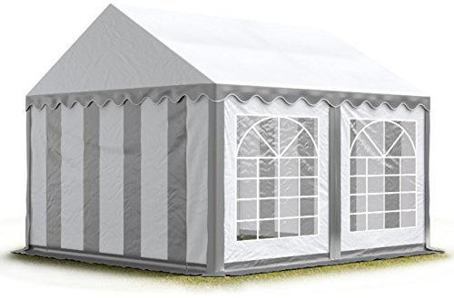 TOOLPORT Marquee 3x4 m Party Tent Heavy Duty PVC 700 N Waterproof Tarpaulin All Year Use Wedding Event grey-white
