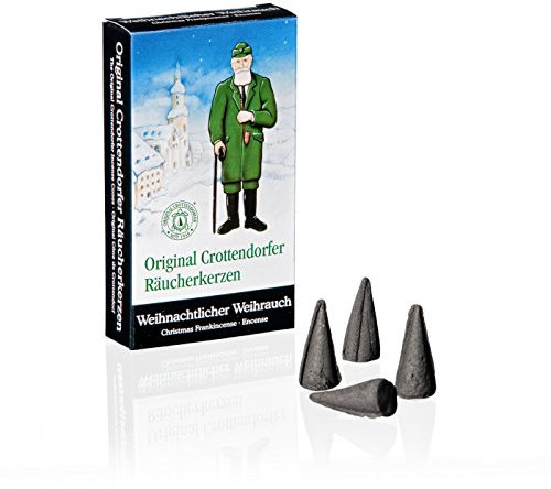 Original Crottendorfer - Räucherkerzen - Duft: Weihnachtlicher Weihrauch - Menge: 24 Stück - Größe: M - Made in Germany