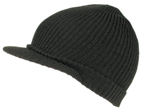 MFH US Schildmütze Cap Acryl Wintermütze Mütze Hut Strickmütze Schirmmütze verschiedene Farben (Oliv)