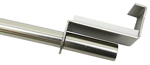 Gardinia 2619 Spannvitrage Ø 9 mm, Metall, ausziehbar 120-160 cm, Titan