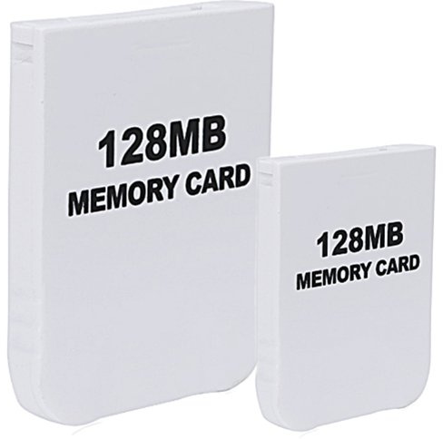 HDE 128 MB (2048 Blocs) Carte mémoire Blanc pour Nintendo Gamecube ou Wii Consoles 2 Pack Blanc