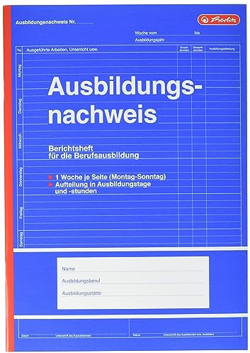 Herlitz 840702 Berichtsheft für Berufsausbildung, A4, 28 Blatt, 5-er Pack (5)