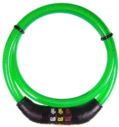 Security Plus Kinder Symbolkabelschloss, Grün, 12027101