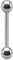 eeddoo Piercing Stab Barbell Silber Titan Gewinde: 1,6 mm Länge: 16 mm 5 mm