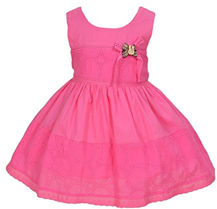 Cinda Baby Baumwoll Party Kleid Fuchsie Gelb Elfenbein Fuchsie 86-92