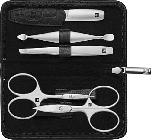 Zwilling Twinox Maniküre Taschen-Etui Set 5- teilig Pediküre Pflege Yakleder schwarz