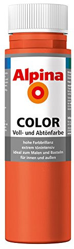 Alpina COLOR Voll- und Abtönfarbe Happy Orange 250ml seidenmatt