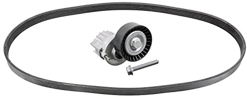 febi bilstein 40308 Keilrippenriemensatz mit Riemenspanner und Schraube 6 Rippenanzahl, 1 Stück