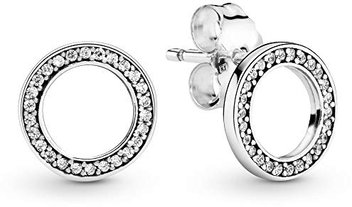 Pandora Signature Ohrstecker funkelnder Kreis, mit klarem Cubic Zirkonia