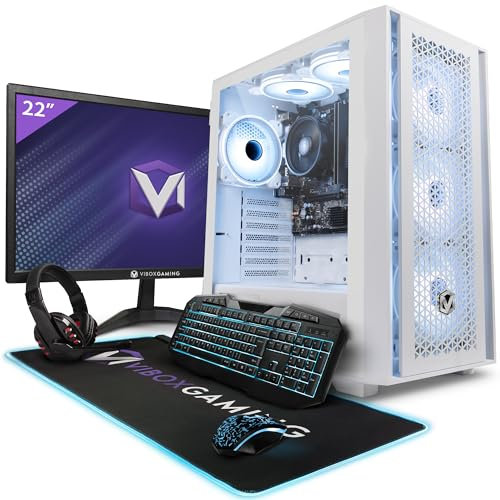 Vibox I-16 Gaming PC Bundle • AMD Ryzen 3 3200G 4.0GHz • Radeon Vega 8 • 16GB RAM • 1TB SSD • Windows 11 • 22 Monitor • WiFi