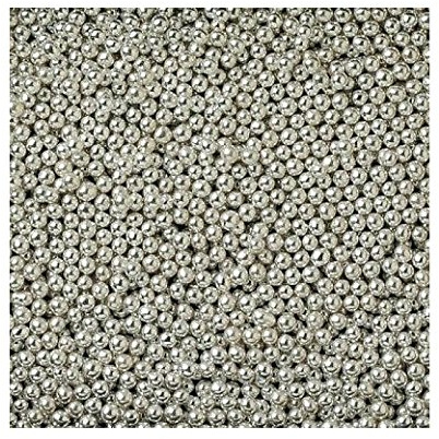 Bake & Decorate - 50gr Edible 2mm Metallic Silver Sugar Balls / Pearls
