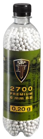 Elite Force 20g Airsoft Kugeln, Kaliber 6 mm BB, für Softair Pistolen, Munition, 2700 Stück, weiß