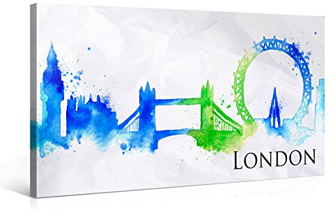 PICANOVA – London 100x50cm – Premium Leinwanddruck – Kunstdruck Auf 2cm Holz-Keilrahmen Für Schlaf- Und Wohnzimmer