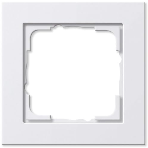 GIRA 21129 Abdeckrahmen 1‑fach Standard 55 Reinweiß glänzend | Rahmenabdeckung für Schalter & Steckdosen | kompatibel mit Gira System 55 Einsätzen | bruchsicheres Thermoplast