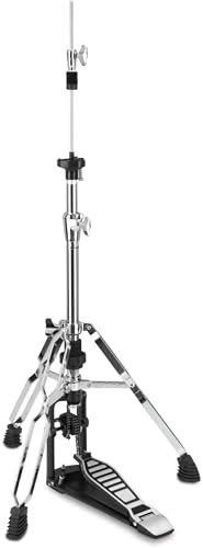 XDrum Hi-Hat Ständer Pro (stabile Bodenplatte, massive Fußplatte mit Doppelkettenzug, Federspannung stufenlos einstellbar)