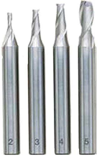 Proxxon 24610 4 piece milling cutter set (2, 3, 4 and 5 mm), Silver