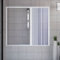 ROLLPLAST PINTO Puerta Mampara de bañera 160 CM de PVC Mod. Nina con Apertura Lateral