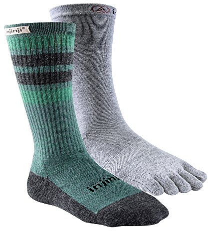 Injinji Män foder + vandrarstrumpor skog grå