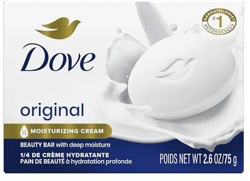 Dove Beauty Bar Soap Original, Pack of 36 with 1/4 Moisturizing Cream 2.6oz