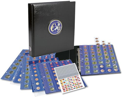 SAFE 7340 Euro Münzen Sammelalbum Aller Länder - Premium Münzsammelalbum - Euromünzalbum- für Deine Coin Collection 1 Cent bis 2 Euro + 5 Blättern für komplette Münzsätze