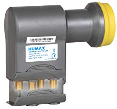 Humax Digital LNB 106-B Quattro 4 Outputs (1 Multi-Switch Weatherproof Housing, 40 mm Feed) 0.1 dB Noise Factor