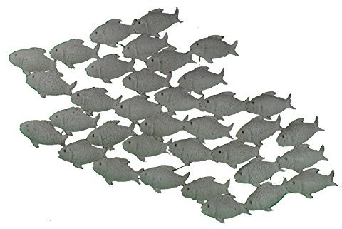 Wandbild Wandobjekt Fische aus Eisen in Mattgrau