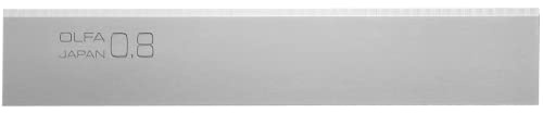 OLFA BS08-6B - Pack de 6 cuchillas para rascadores 100x18x0,8 mm plateadas