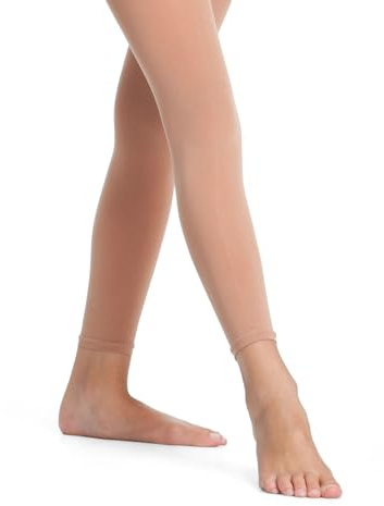 Danskin Big Girls' Footless Tight, Light Toast, M/L (8-14)