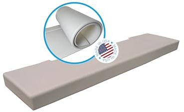 KidKusion Soft Seat Hearth Pad | Made in USA | Taupe | 90 x 14 | Fireplace and Hearth Protection