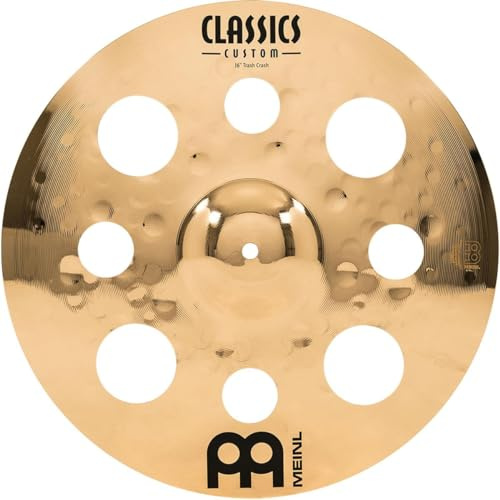 Meinl 16 Trash Crash Cymbal with Holes - Classics Custom Brilliant - Made in Germany, 2-YEAR WARRANTY (CC16TRC-B)