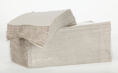 Toallas de papel, plegado en zigzag, 25 x 23 cm, 1 capa, 100% material reciclado, cartón = 5000 unidades