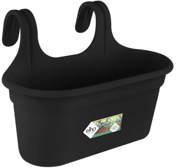 elho Green Basics Easy Hanger L 35 - for Indoor & Outdoor - 100% Recycled Plastic - Ø 36.0 x H 26.0 cm - Black/Living Black