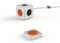 allocacoc Eco PowerCube Remote Extended mit Power Remote Fernbedienung, 4 fach Steckdose zum Stromsparen, 230V Schuko