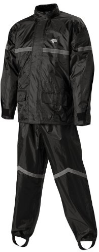 Nelson-Rigg Stormrider 2-Piece Rain Suit (Black/Black, Large)