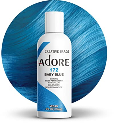 Adore Shining Semi Permanent hårfärg, 172 babyblå
