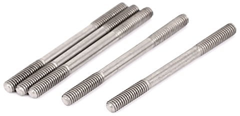 Sourcingmap M4x50mm 304 Stainless Steel Double End Threaded Stud Screw Bolt 5Pcs