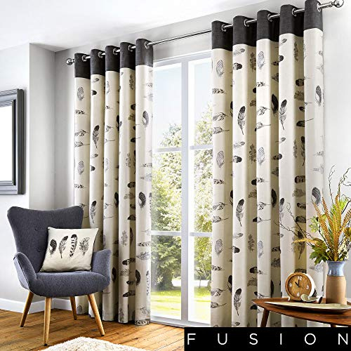 Fusion Idaho, Curtains, 168 x 183cm, Charcoal Grey