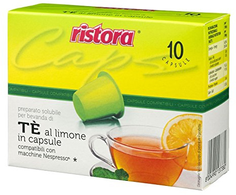 30 CIALDE CAPSULE COMPATIBILI NESPRESSO RISTORA TE' AL LIMONE RESPRESSO