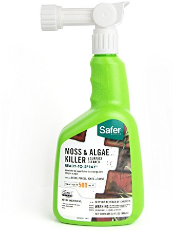 Safer Brand 5324-6 Moss and Algae Killer and Surface Cleaner, 32 oz. Hose Sprayer