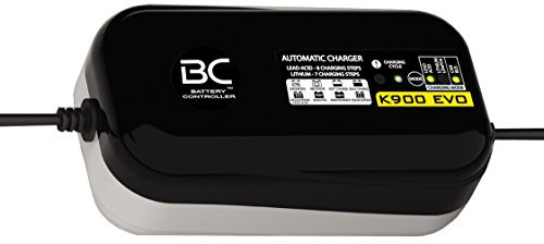 BC K900 EVO 12V 0,9A - Cargador de Batería y Mantenedor Inteligente para Baterías de Plomo/Ácido y Litio con sistema CAN-Bus compatible para motos BMW