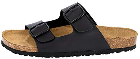 Lico Bioline Man herr Pantoletten, Svart, 42 EU