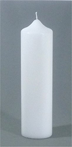 Stumpenkerze 30 x 8 cm weiß - 4717 - Kerzenrohling 300/80 mm - Kerze rund 30x8 -Kaminkerze - Kerze zur Hochzeit- Brautkerze zum verzieren und basteln